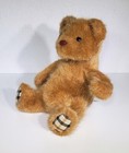Vtg Russ Kensington Brown Teddy Bear Plaid Feet Fuzzy Plush Stuffed Toy 10  Euc