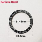 Watch Bezel Ring Insert Ceramic Metal 39 3x31 5mm 38 5x30 5mm For 40mm 39mm
