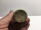 Small Antique Cream Colored Stoneware Cylinder Ink Bottle 