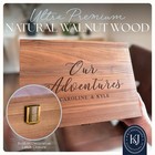 Personalized Walnut Wood Wedding Keepsake Memory Box Engraved Couple Gift