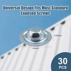 30pcs Metal Screw Roof Caps  Covers For Protecting Heads Silver
