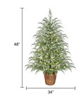 My Texas House 4ft Pre-lit Cypress Pot Artificial Christmas Tree 4 Foot New