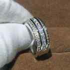 3 50 Ct Princess Cut Moissanite Men s Anniversary Band Ring 925 Sterling Silver