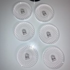 Vintage Michigan Bell White Plastic Stacking Drink Coasters Advertising Set Of 6