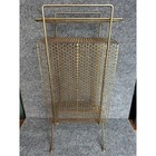 Vintage Mcm Richard Galef Metal Mesh Phone Stand Magazine Record Rack  read 