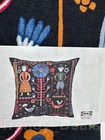 Ikea Trattkaktus Pillow Cushion Cover 20  X 20  Black multi Folk Pattern - New