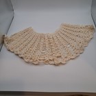 2 Handmade Crochet Victorian Edwardian Lace Collars Button Ribbon