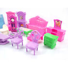 22pcs Dollhouse Play Set Plastic Furniture Miniature Rooms Kids  Toy