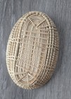 Vintage Small Handmade Woven Wicker Oval Basket   Trinket Keys  
