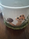 Merry Mushroom Planter Flower Pot With Original Saucer Plate - Vintage Sears
