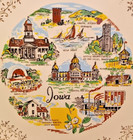 Vintage State Souvenir Plate Iowa 9  Diameter