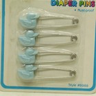 4 Blue Ducks Pins Safety Vintage Cloth Diaper Style Baby Shower Gift Craft New