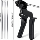 Heavy Duty Metal Zip Tie Gun Kit Cable Tie Tool With 100 Stainless Steel Cables