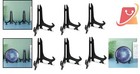 10 Inch Plastic Easel Stands 6pcs Black Display Plate Photo Holder