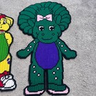 Vintage Barney Baby Bop And Bj Handmade Crochett Wall Hanging Decor