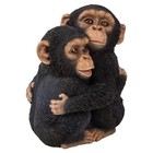 Home Decor Display Wildlife Animal Chimpanzees Hugging Garden Statue
