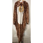 Anbota Kids Deer Costume One Piece Pajamas Brown White Spots Hooded Plush