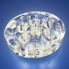 Vtg Clear Glass 11 Hole Flower Frog 3    Excellent Shiny Cottagecore Arrangements