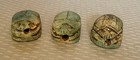 Ancient Egyptian Carved Scarab Amulet Beads Turquoise Stone 1    Lot Of 3