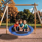 48  Large Blue Saucer Tree Swing Set For Kids Adults W  Adjustable Hanging Rope