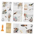 4 Sheets Rub On Transfers For Crafts  Vintage Rub On Transfers For Furniture 