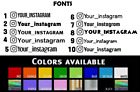 Personalized Instagram Sticker Vinyl Decal  x2  Car Window Ig Username Drift Jdm