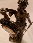 Themis Justitia   Clock Greek Roman Goddess Of Divine Law   Order Bronze Resin