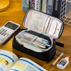 Cicimelon Large Pencil Case Big Storage Pen Pouch Bag With Upgraded Black 
