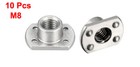 10pcs Weld Nuts M8 Tab Base Unc Carbon Steel Machine Screw 4 Projection Silver