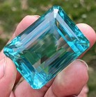 Brazil Transparent Sky-blue Aquamarine 45- 50 Ct Emerald Cut Loose Gemstone Mks