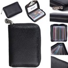 22 Card Rfid Blocking Mini Leather Wallet Business Case Purse Credit Card Holder