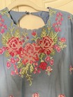 Shalwar Kameez 3-piece Set Pakistani indian Designer Ethnic Blue Large