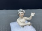 Antique Dressel   Kister Small 3  Half Doll Pin Cushion Arms Away - Gemany