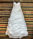 Galina Signature Corset Soft White Ball Gown Wedding Dress Sz 10