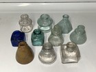 Antique Inkwell Bottle Lot Carter   s  Umbrella  Teal  Cobalt  Cones  Stoneware