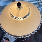 Vintage Art Deco Glass Ceiling Light Dome Lamp Shade White Frosted Clear Mcm