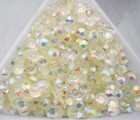 Jelly Crystal White Ab Crystal Multiple Faceted Resin Flat Back Rhinestones Glue