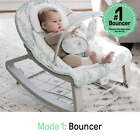 3-in-1 Vibrating Infant   Toddler Baby Bouncer And Rocker Chair  Gray