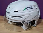 Bryce Martin Game Used Warrior Hockey Helmet Sphl Roanoke Rail Yard Dawgs Medium