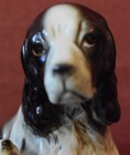 Vintage Leftons Porcelain Mother Spaniel Dog And Pup Figurine Japan H2175