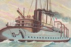 1889 War Ship Series  Mclaughlin s Coffee Med sz Trade Card Iron Clad Tiger 133 