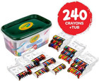 Crayola Crayon Tub  240 Count  - Bulk Art Supplies For Kids Ages 3 