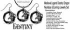 Winged Dragon Necklace   Earrings Set - Mythical Medieval - Free Ship   dl   