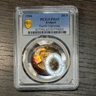 Pr65 1966 Ireland Silver 10 Shillings  Pcgs   bad Trueview Photo  Rainbow Toned
