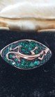 Vintage 1990-s 14 Ct Rolled Gold Emerald Ring Size Uk O Us 7  - Hallmarked 