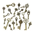 Lot Of 125 Vintage Style Antique Skeleton Furniture Cabinet Old Lock Keys Jewelr