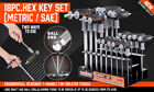 18 Pc Sae   Metric T Handle Allen Wrench Ball End Hex Key Set W  Storage Stand