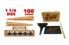 Zig Zag 1 1 4 Size Unbleached Cone 100pk  raw 1 1 4 Lean Size Cone Loader Kit