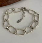 Solid 925 Sterling Silver Bracelet For Women   Vintage Handmade Simple Bangle
