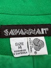 Savannah Green Wool Preppy Statement Blazer Jacket Gold Button Women   s Size 14